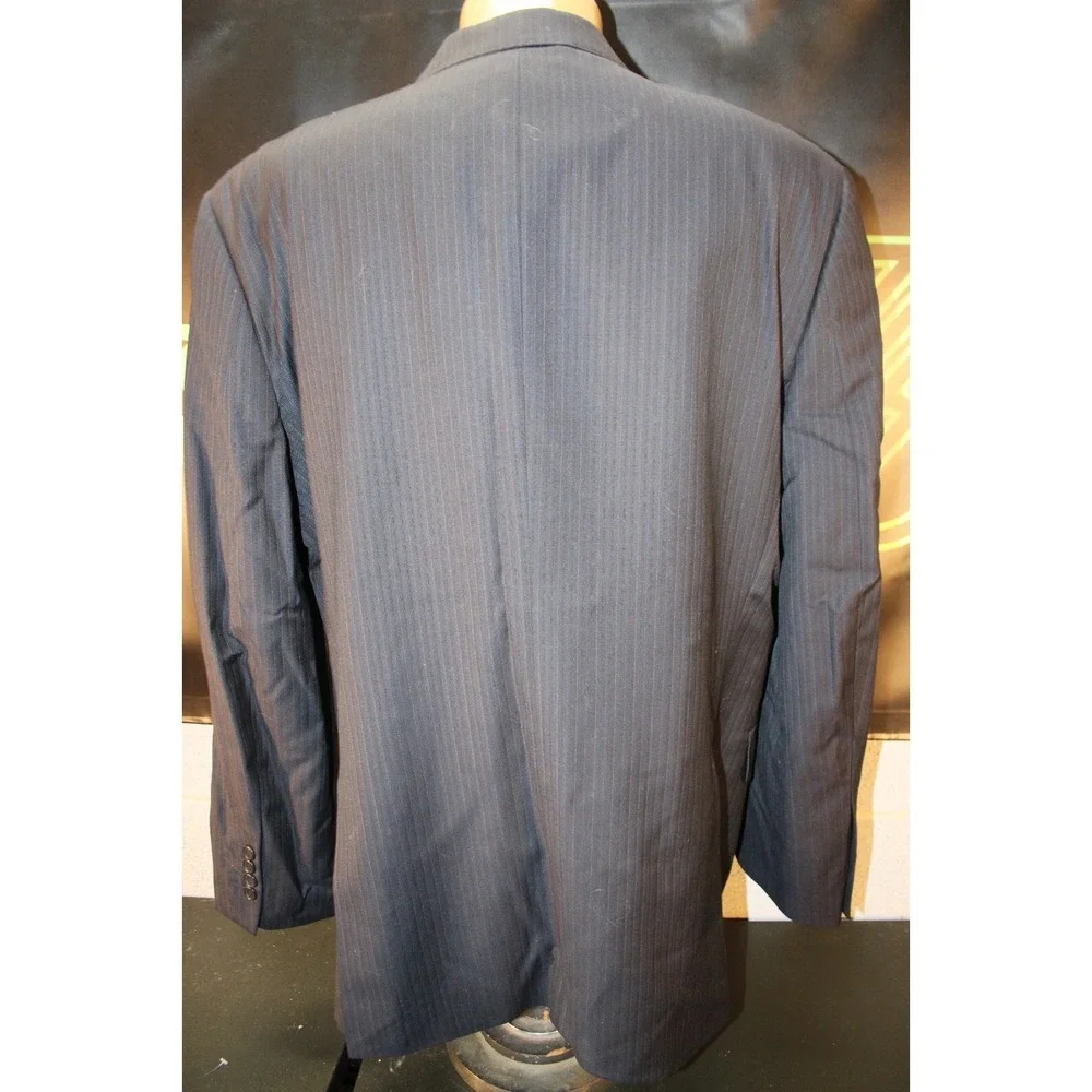 Pronto Uomo Tollegno 1900 Men Blazer Black Pinstripe Made in Italy 42 Regular‎